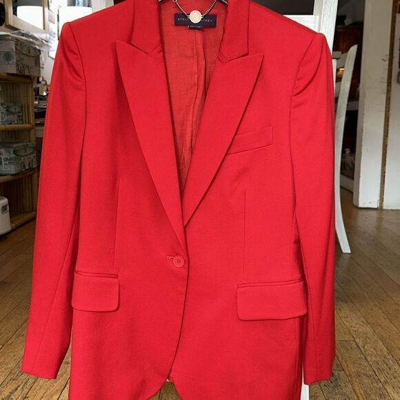 Ferrari 🏎️ Red Wool Blazer by Stella McCartney. Chic! 4 Convenient pockets! - Picture 3 of 17